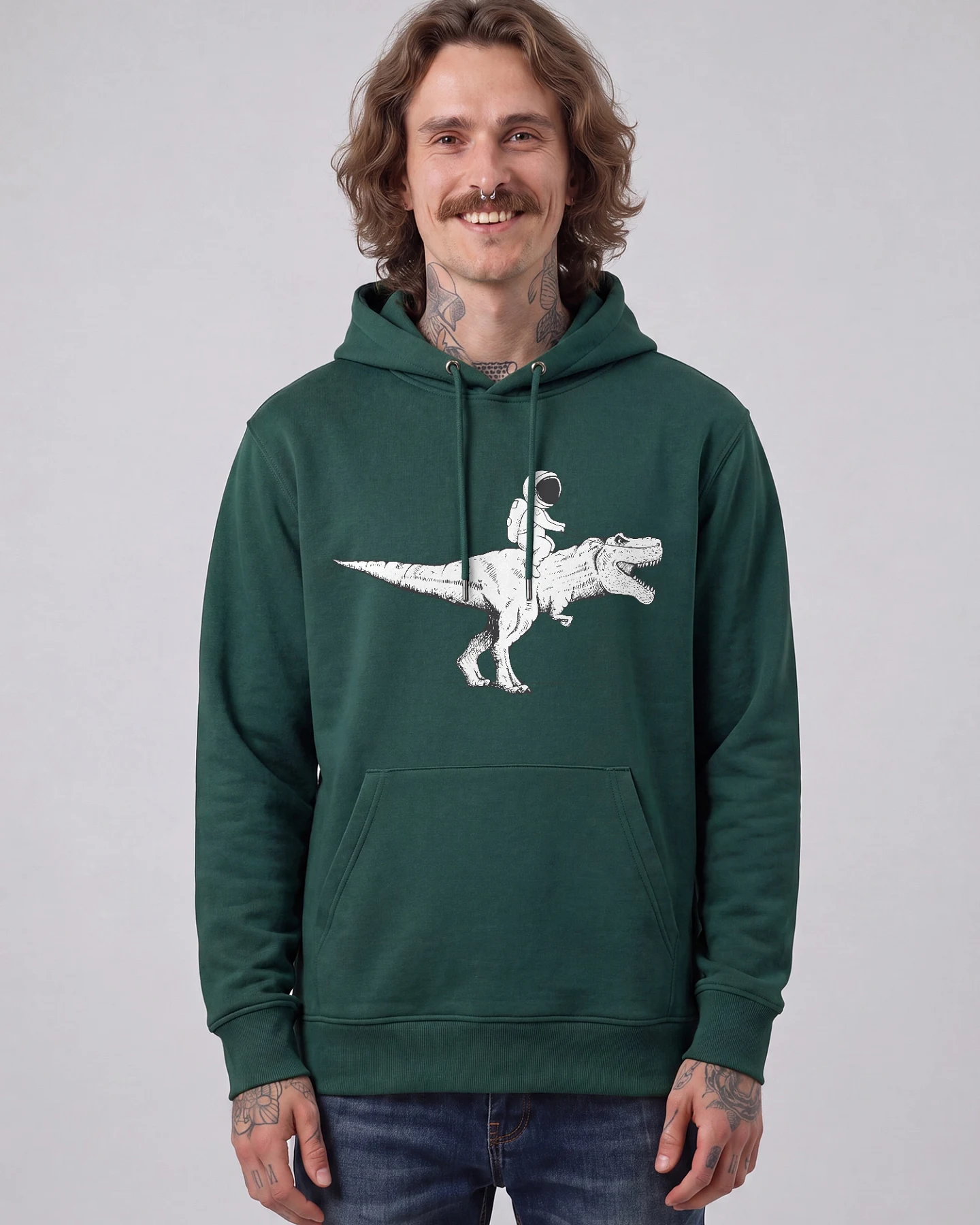 Watapparel Sweatshirt Astronaut on T-Rex – Ansicht 2