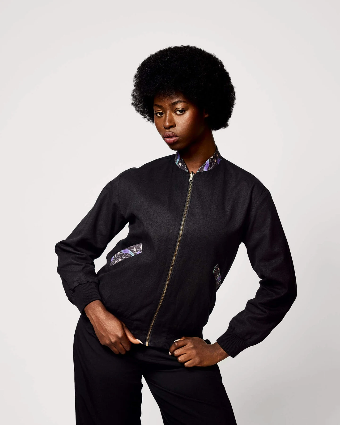 Khala Damen vegan Wendejacke African Skywater – Ansicht 2