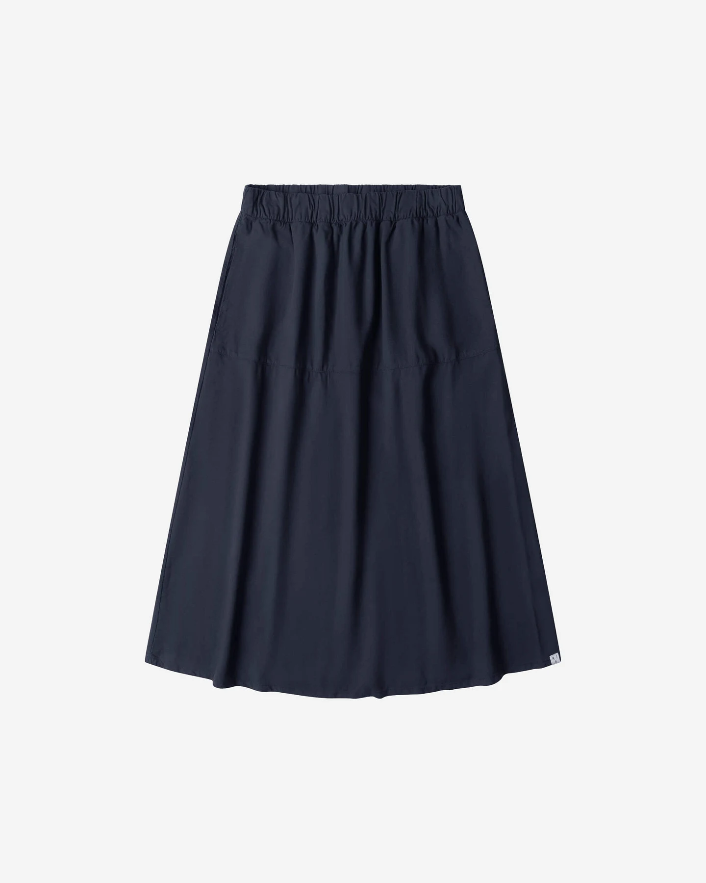 MATONA Damen vegan Midi-Rock Mit Rüschen Mitternachtsblau – Ansicht 2