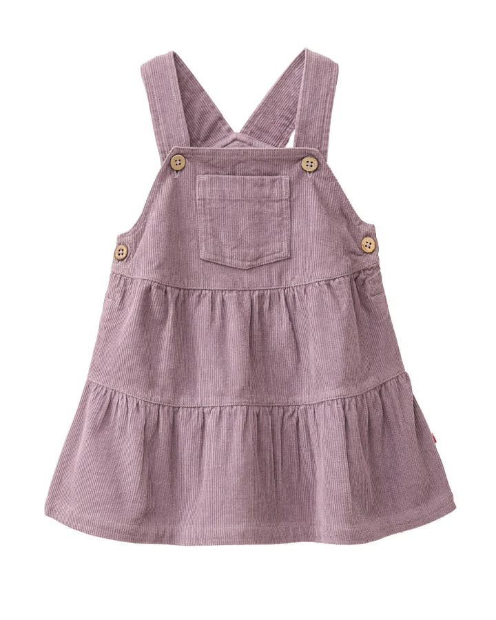 People Wear Organic - Cord-Kleid mit Trägern grauviolett