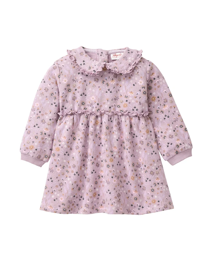People Wear Organic - Langarm-lKeid "Mille Fleurs" grau violett
