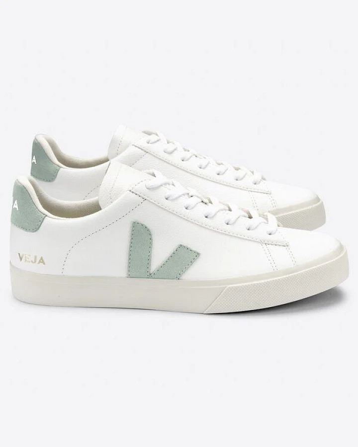 Veja Damen-Sneaker Campo Chromefree Extra White/Matcha