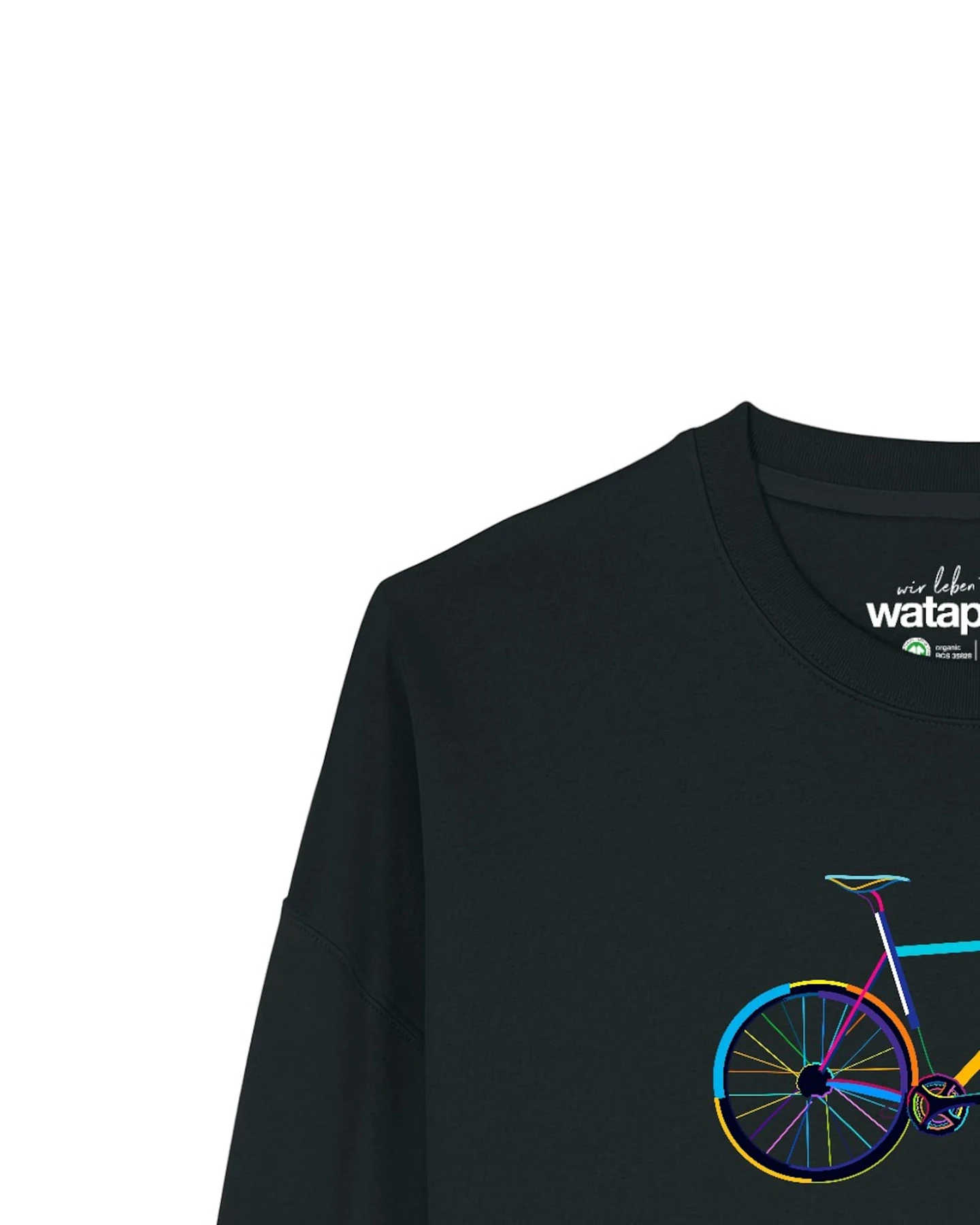 Watapparel Sweatshirt Fahrrad By Night – Ansicht 3