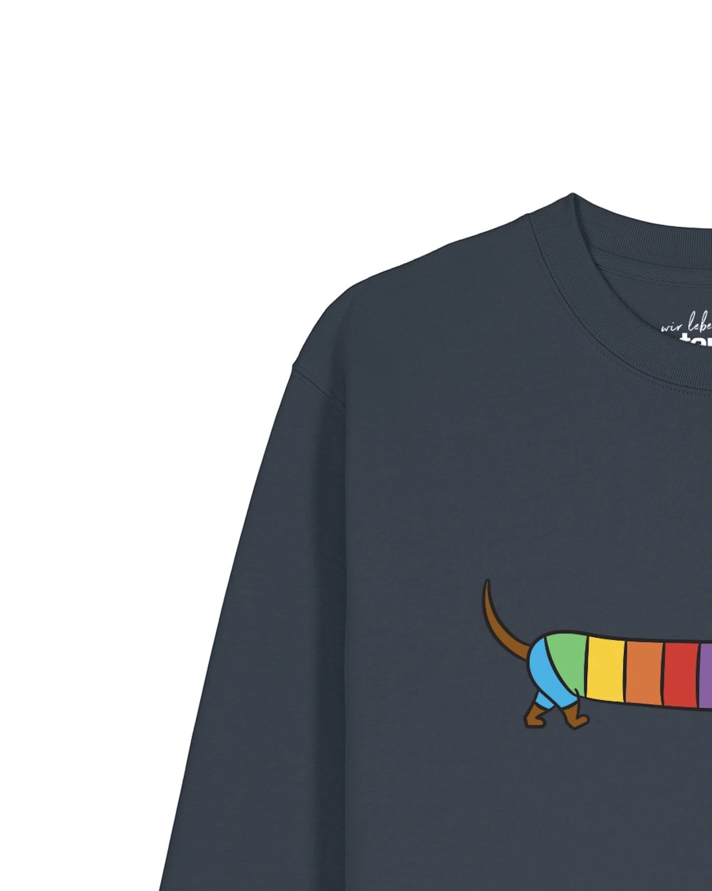 Watapparel Sweatshirt Regenbogen Dackel – Ansicht 3