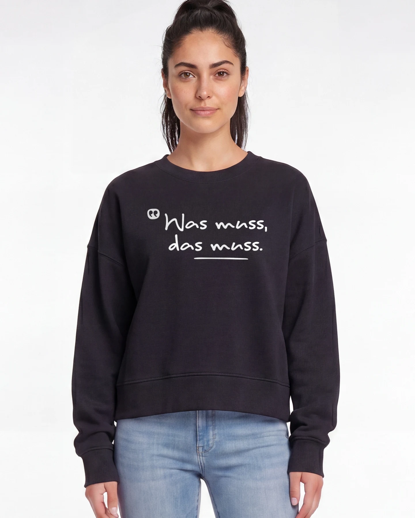 Watapparel Sweatshirt Was Muss Das Muss – Ansicht 2