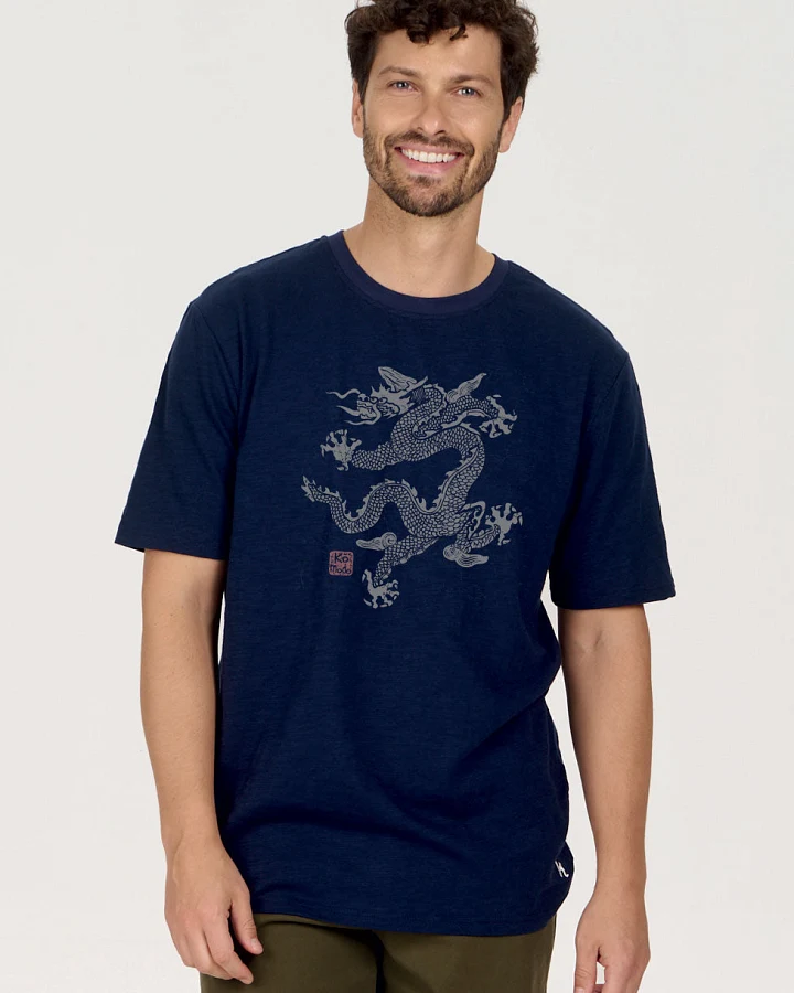 KOMODO Herren vegan T-Shirt Dragon 25 Navy
