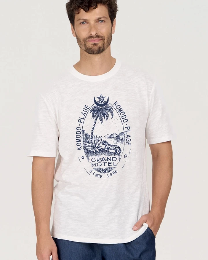 KOMODO Herren vegan T-Shirt Grand Hotel Weiß