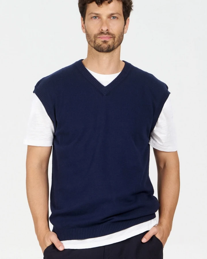 KOMODO Herren vegan Weste Aslo Navy