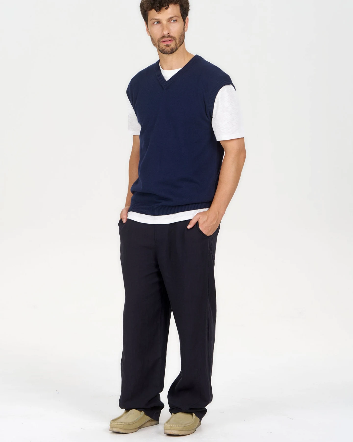 KOMODO Herren vegan Weste Aslo Navy – Ansicht 2