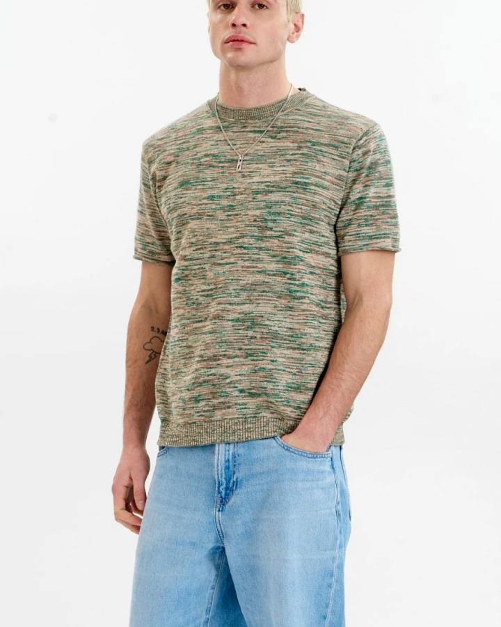 KOMODO Herren vegan T-Shirt Kai Knit Grün