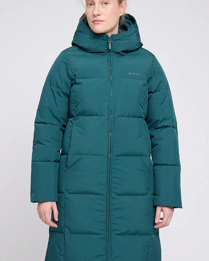 Mazine Damen vegan Jacke Basic Puffer In Tiefem Blaugrün