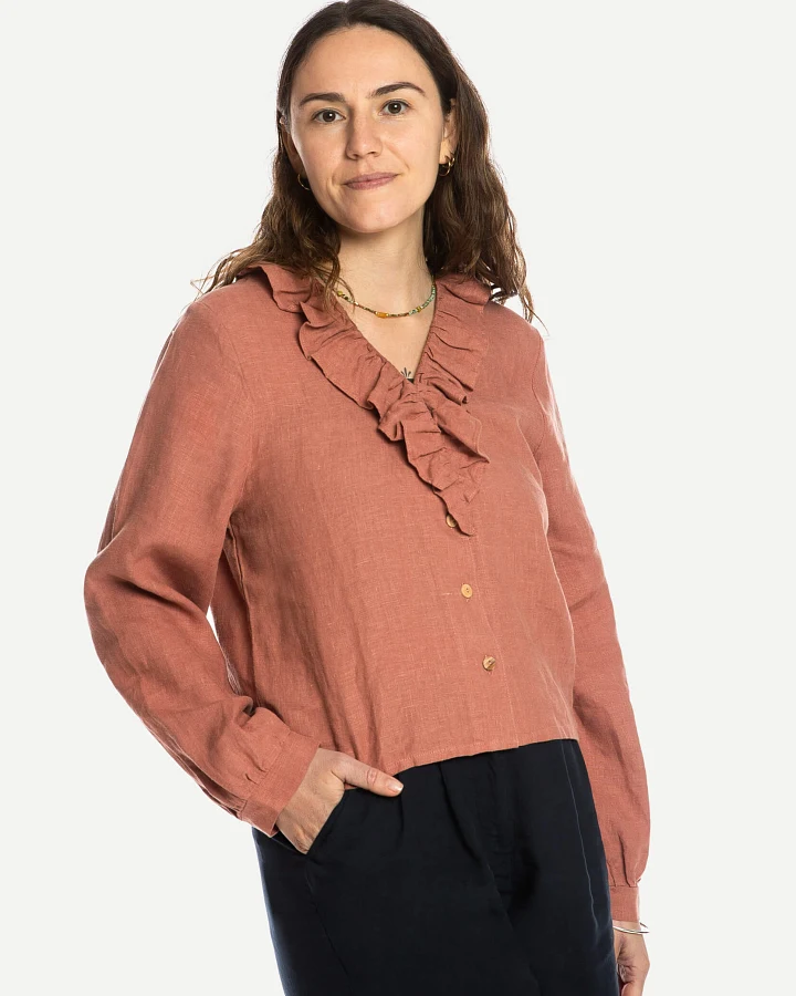 MATONA Damen vegan Bluse Cirque Rosy Brown