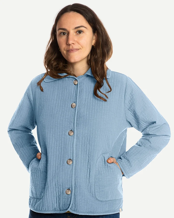 MATONA Damen vegan Gesteppte Jacke Wind Blau