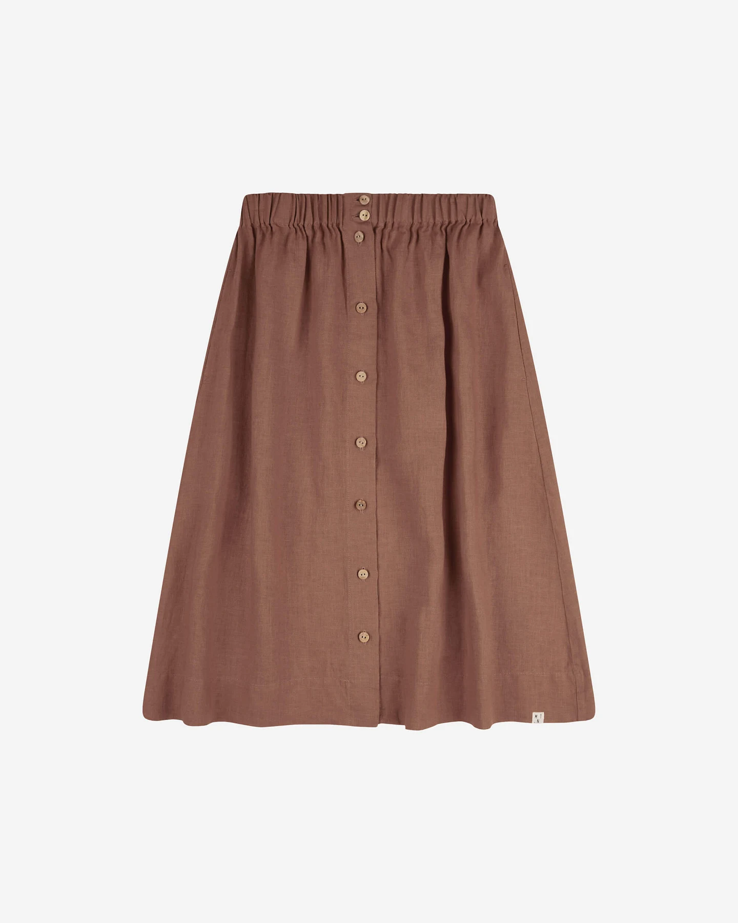 MATONA Damen vegan Midi-Rock In Rosy Brown – Ansicht 2