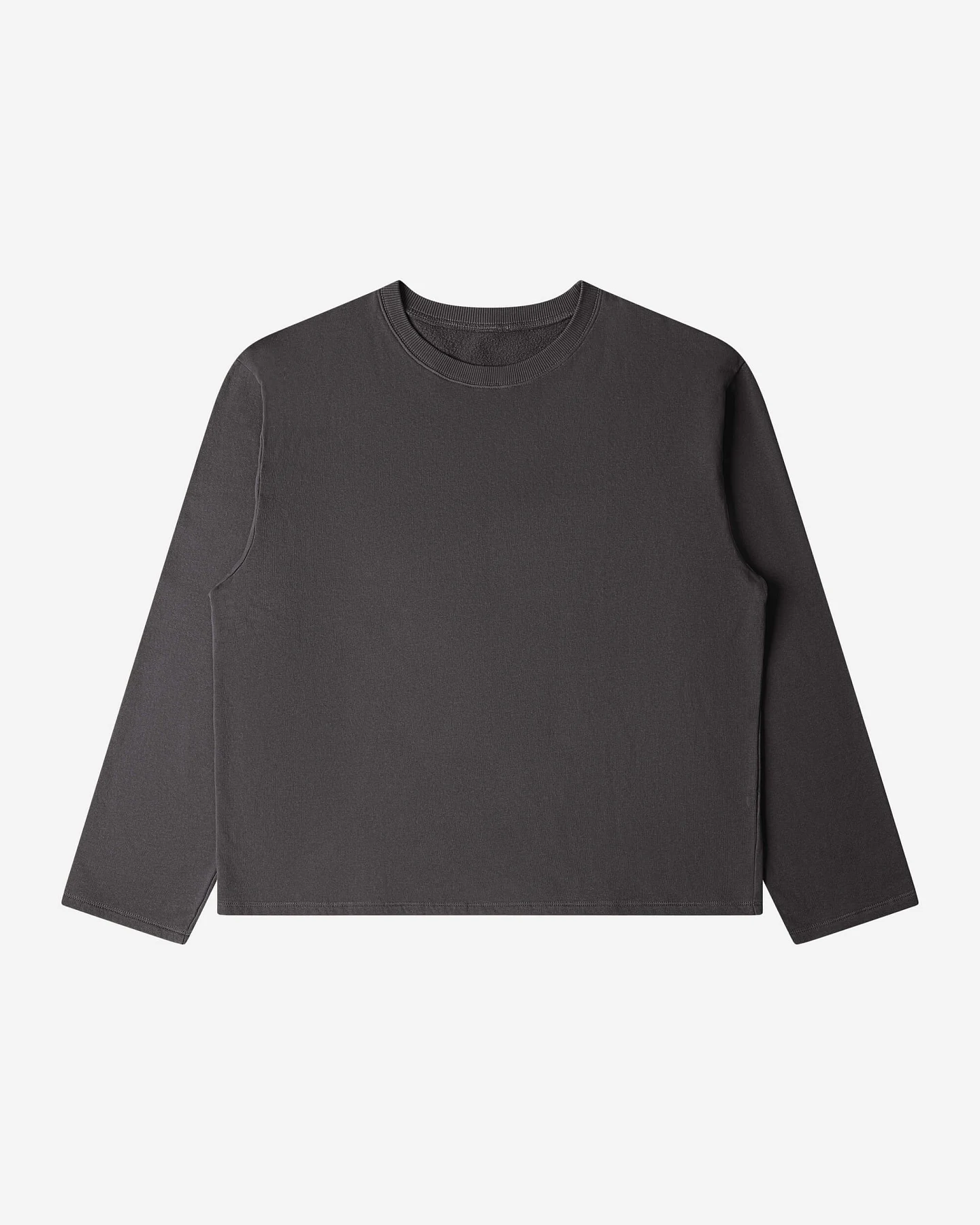 MATONA Herren vegan Shirt Aus Gewaschenem Fleece Schwarz – Ansicht 2