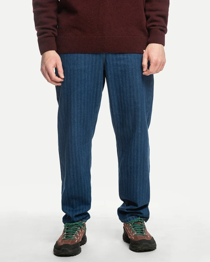 MATONA Herren vegan Jeans Tapered Denim Herringbone