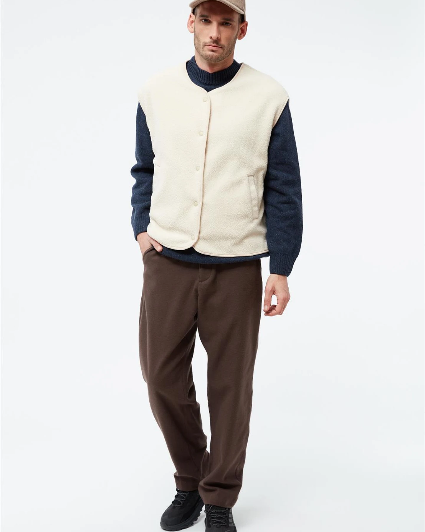Givn Herren vegan Hose Flanell Helge Braun – Ansicht 2