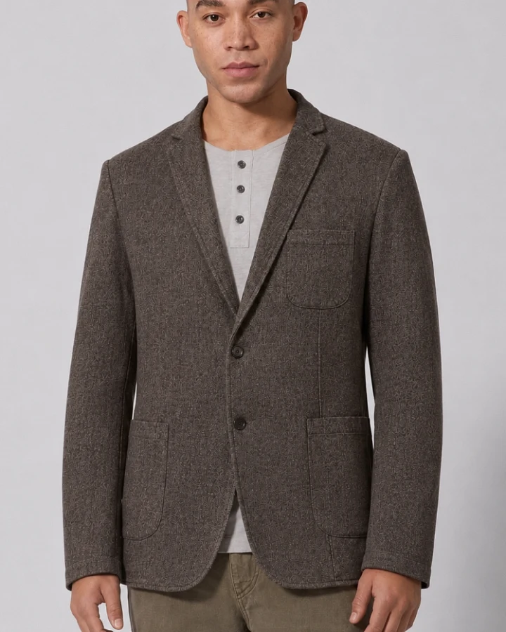 Hempage Herren vegan Blazer Aus Twill In Mocca