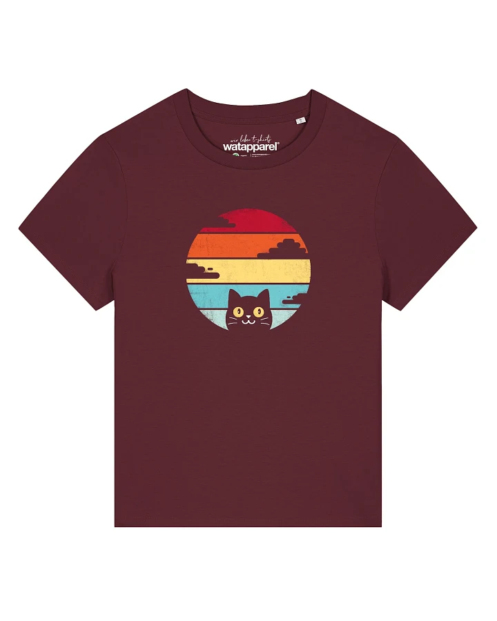 Watapparel T-Shirt Retro Sunset Cat (GOTS)