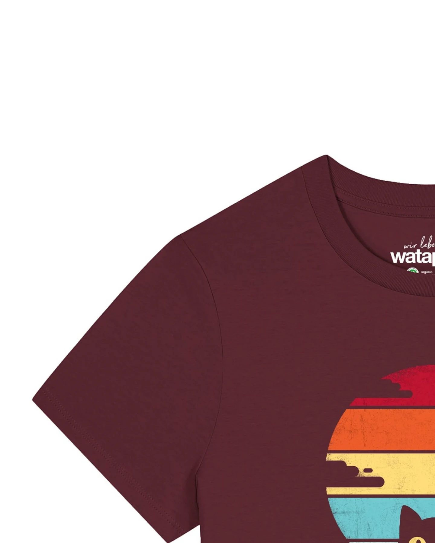 Watapparel T-Shirt Retro Sunset Cat (GOTS) – Ansicht 3