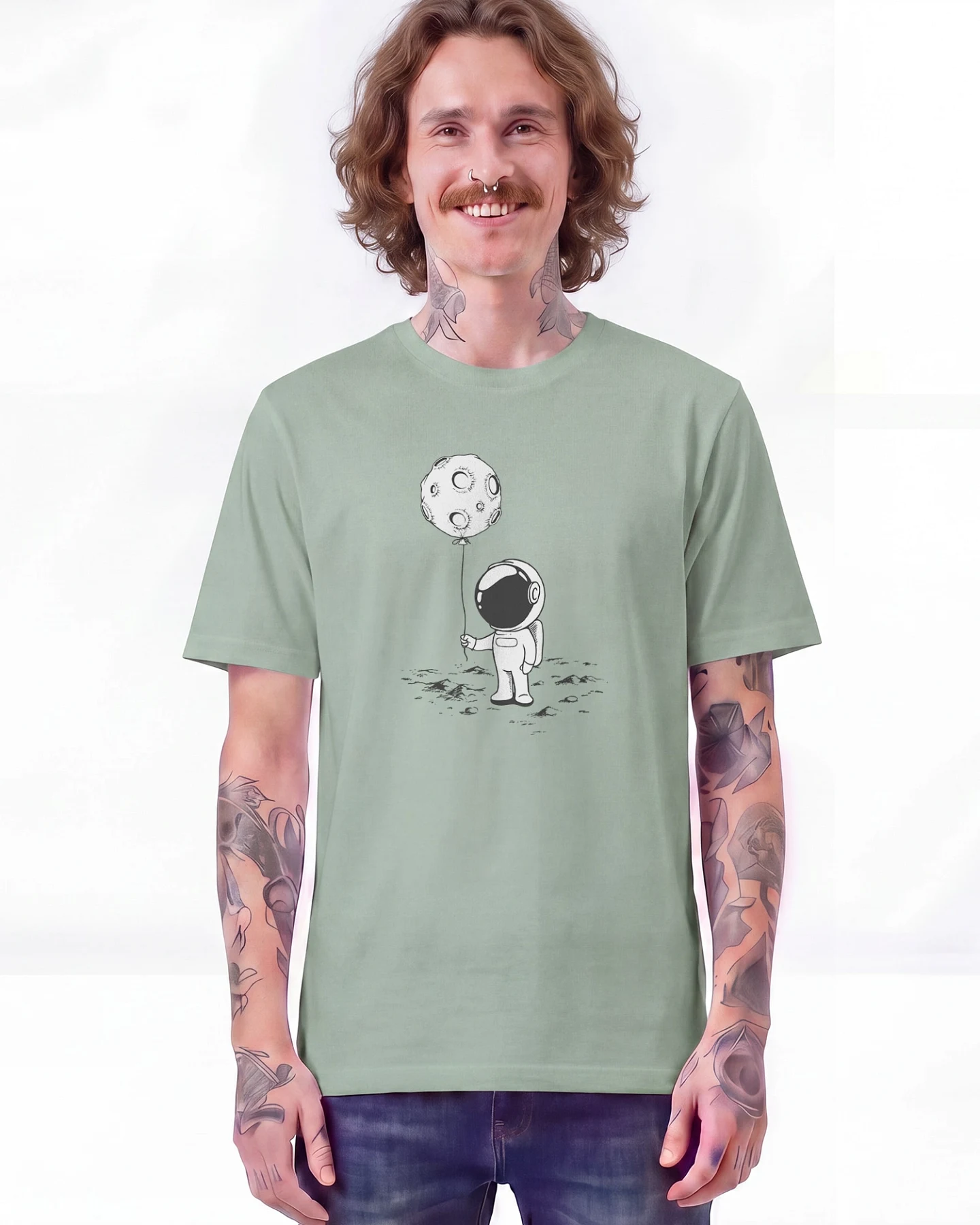 Watapparel T-Shirt Kleiner Astronaut Mit Luftballon – Ansicht 2