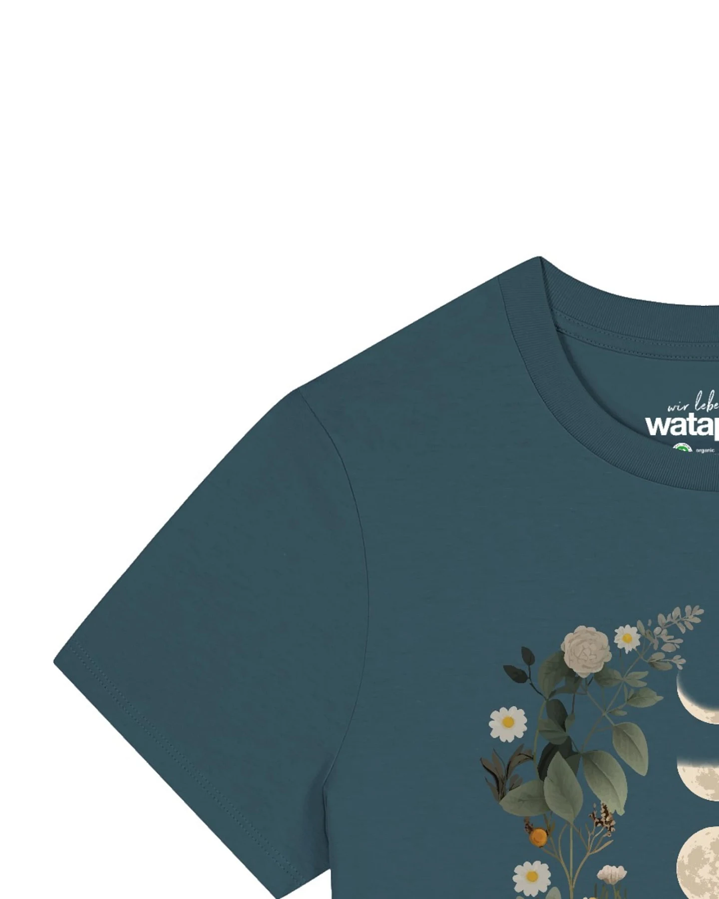 Watapparel T-Shirt Moonphases & Flowers – Ansicht 3