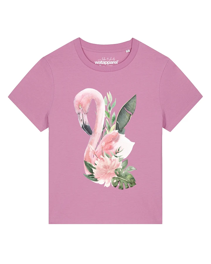 Watapparel T-Shirt Flamingo Mit Blumen