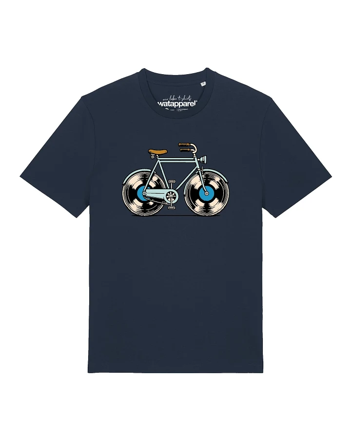 Watapparel T-Shirt Fahrrad Schallplatte