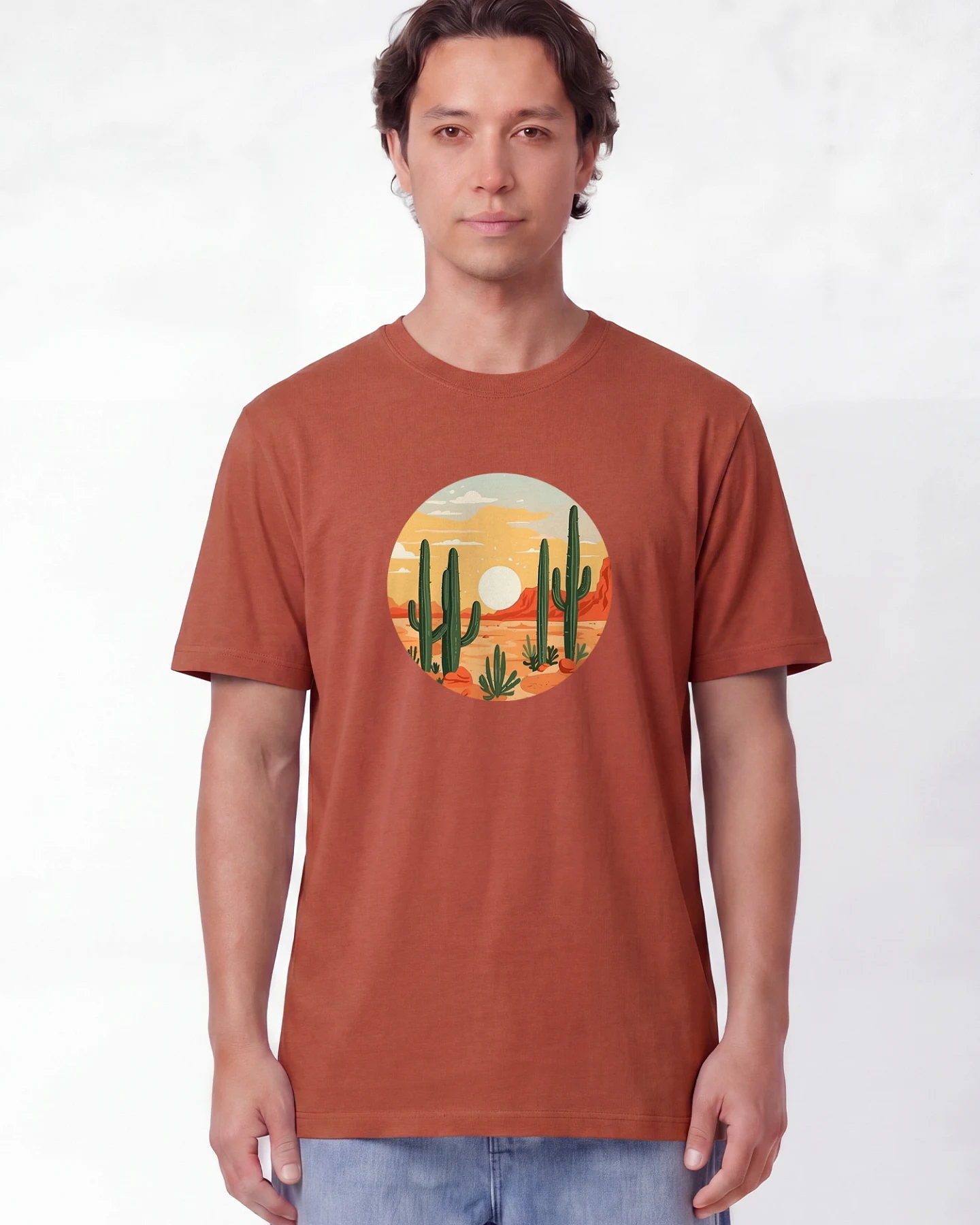 Watapparel T-Shirt Sonnenuntergang In Der Wüste – Ansicht 2
