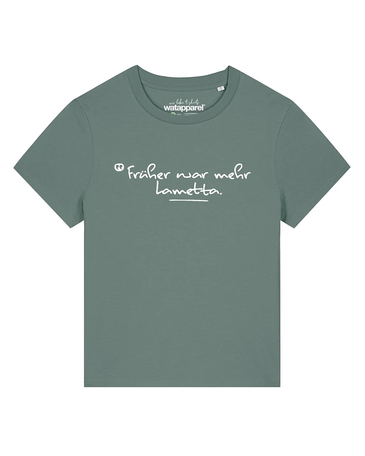 Produktseite: Watapparel T-Shirt Früher War Mehr Lametta