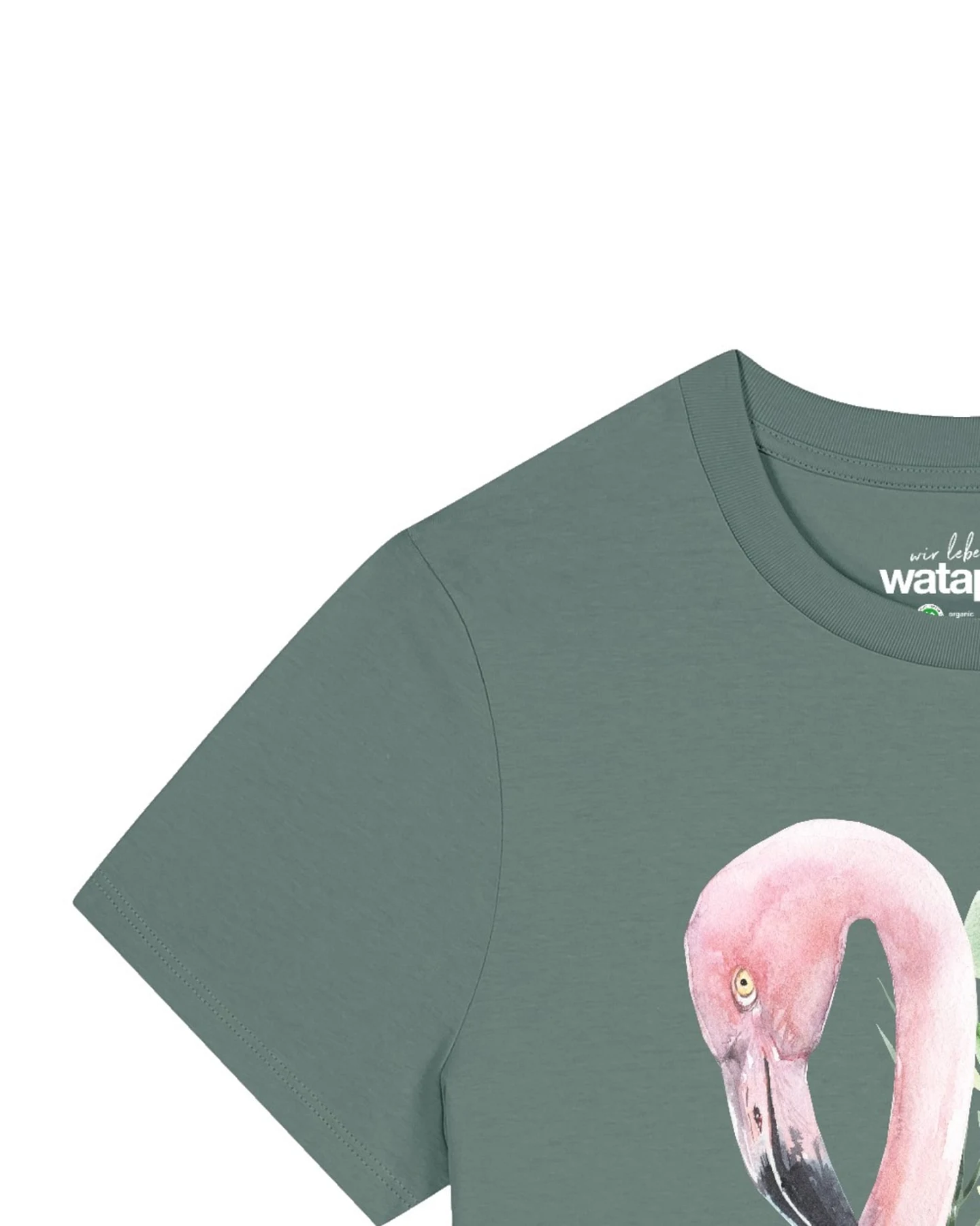 Watapparel T-Shirt Flamingo Mit Blumen – Ansicht 3