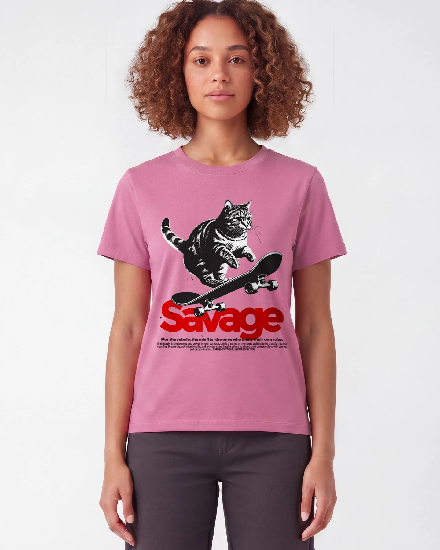 Watapparel T-Shirt Savage Cat – Ansicht 2