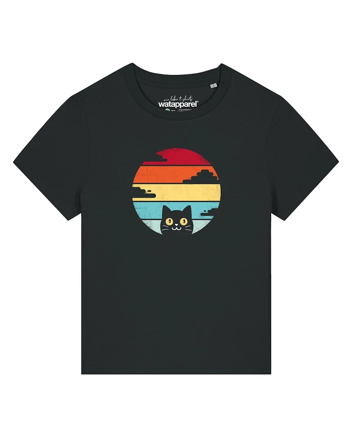 Produktseite: Watapparel T-Shirt Retro Sunset Cat