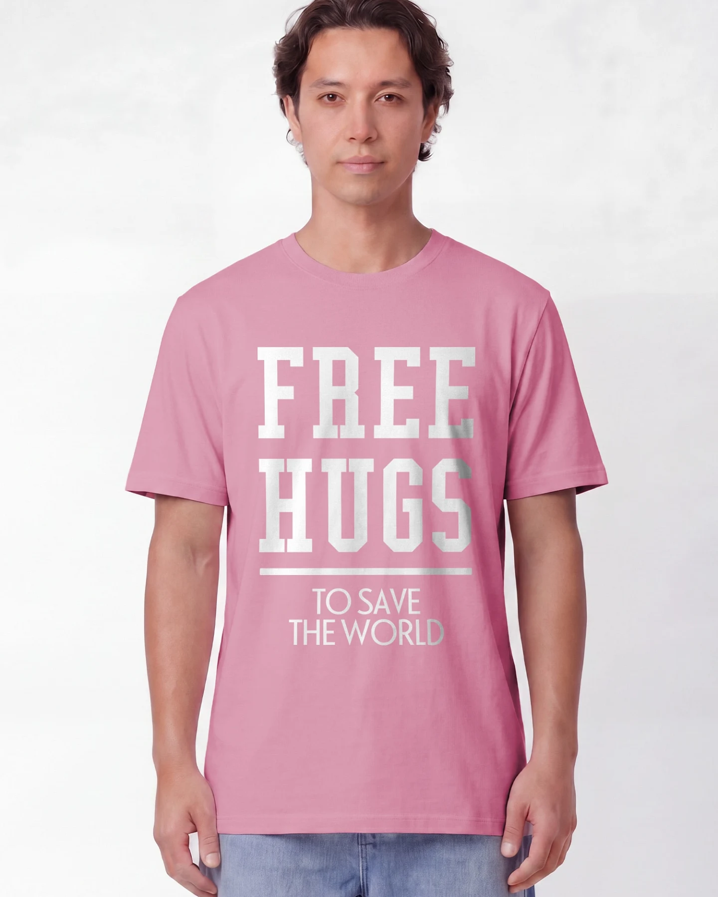 Watapparel T-Shirt Free Hugs To Save The World – Ansicht 2