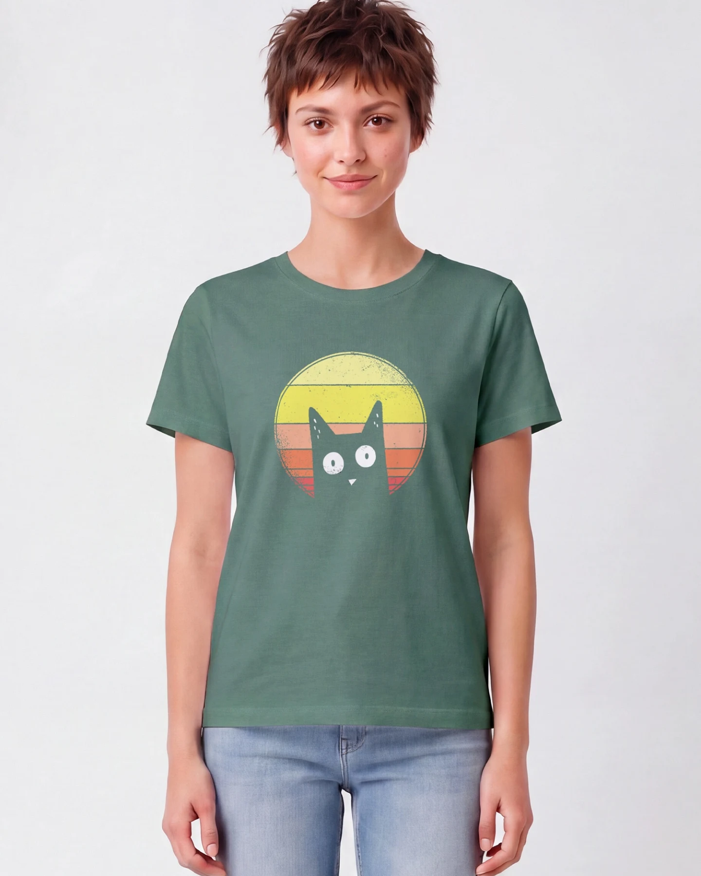 Watapparel T-Shirt Sunset Cat – Ansicht 2