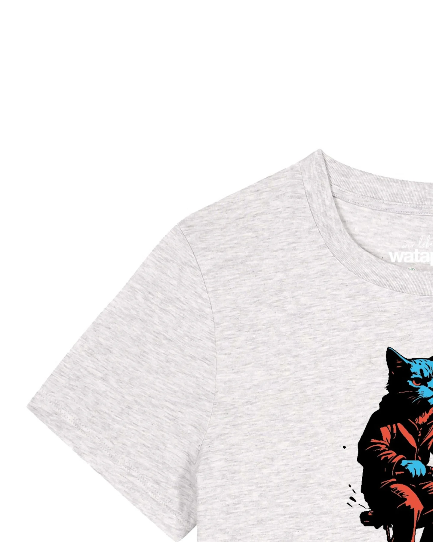 Watapparel T-Shirt Katze Auf Fahrrad – Ansicht 3