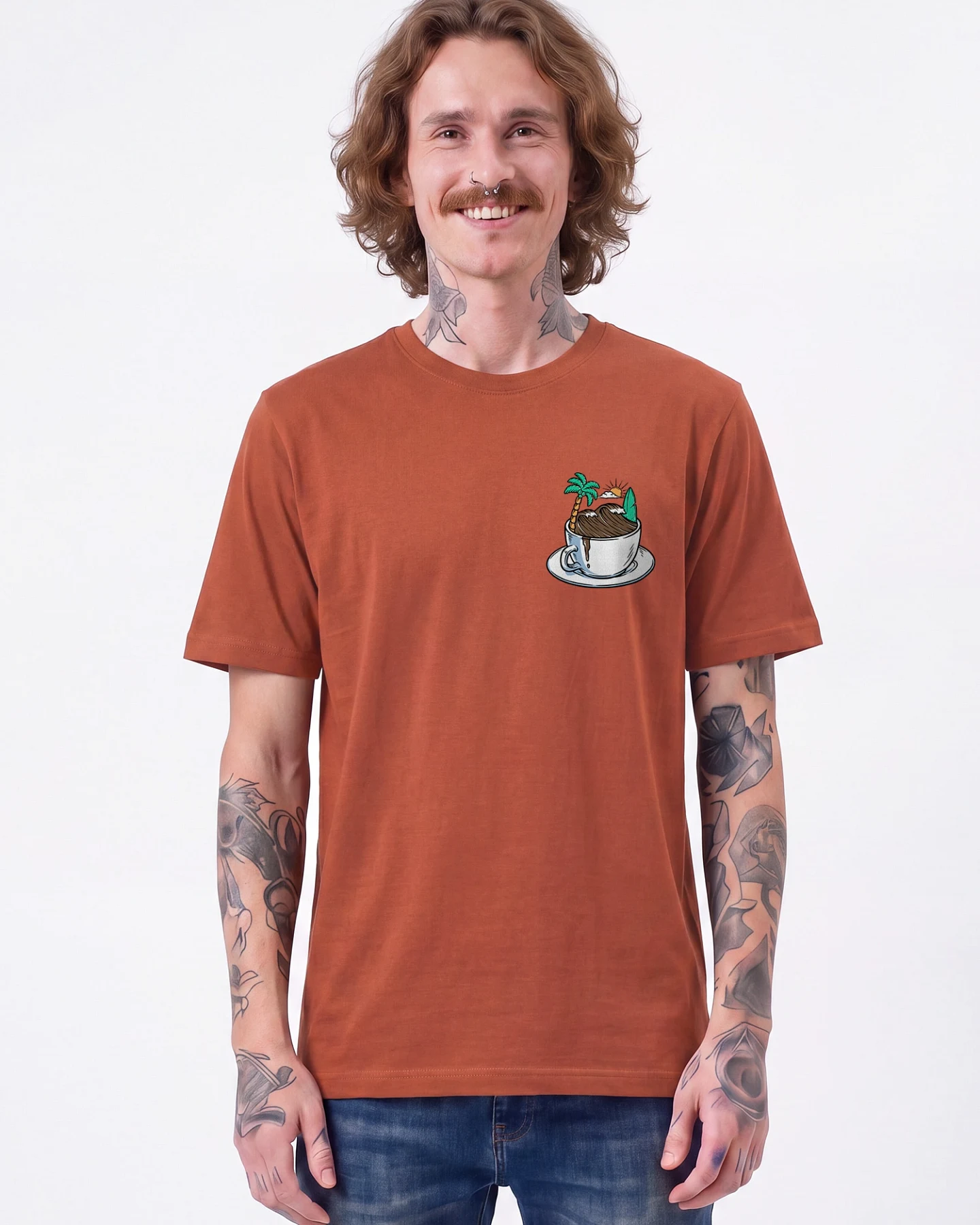 Watapparel T-Shirt Coffee Waves – Ansicht 2