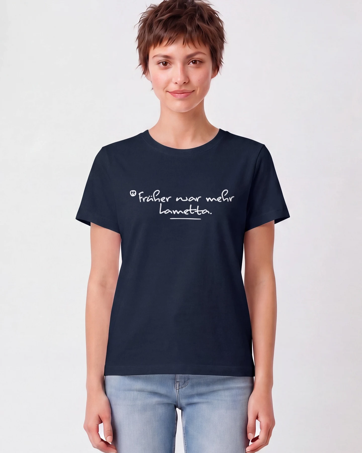 Watapparel T-Shirt Früher War Mehr Lametta – Ansicht 2
