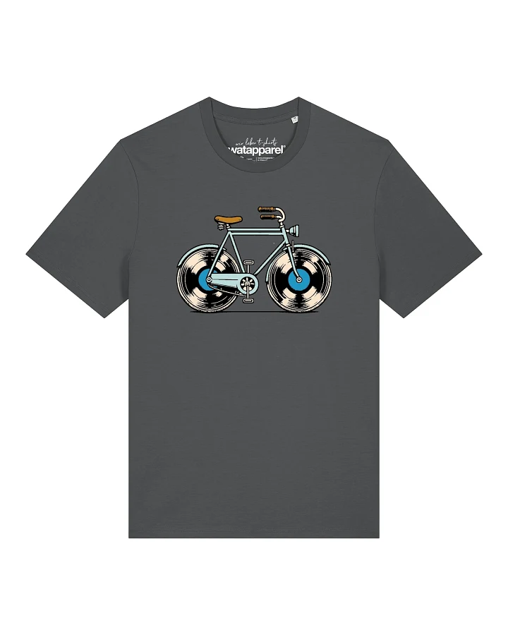 Watapparel T-Shirt Fahrrad Schallplatte