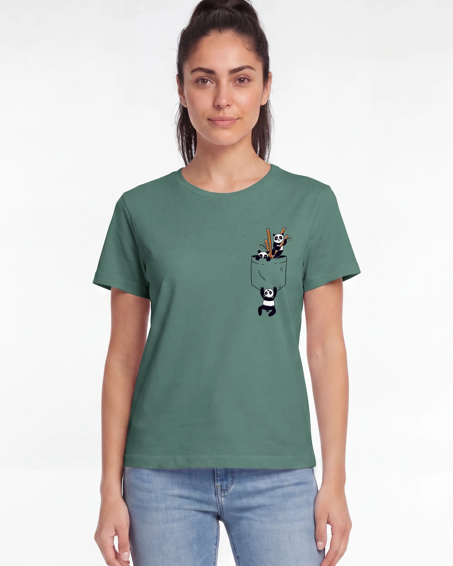Watapparel T-Shirt Pocket Pandas – Ansicht 2