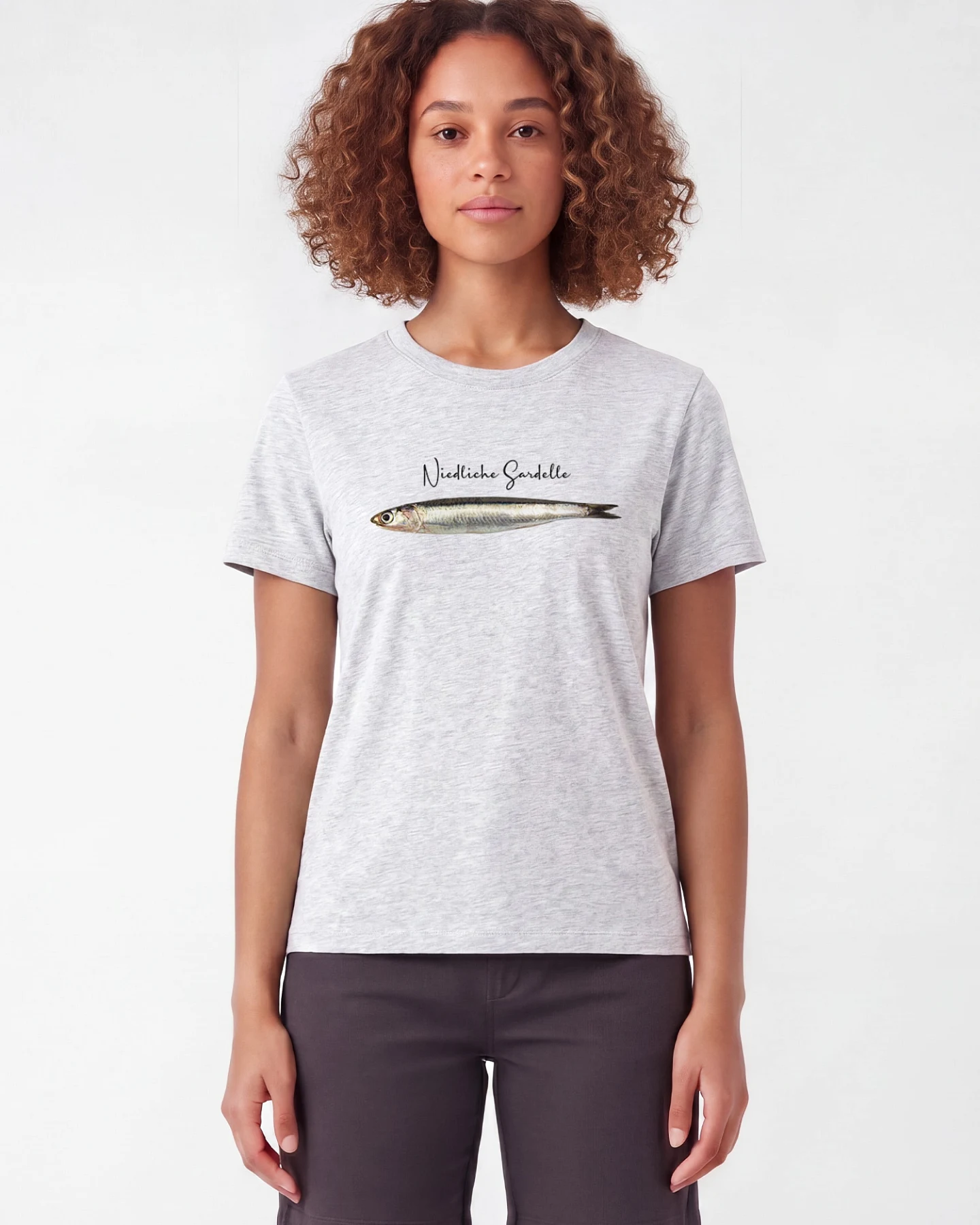 Watapparel T-Shirt Niedliche Sardelle – Ansicht 2