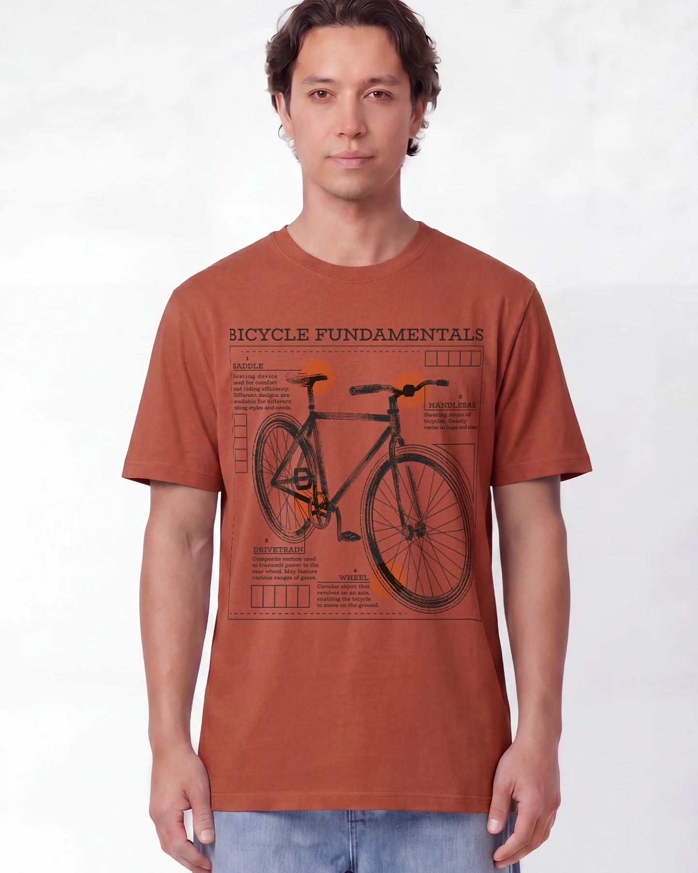 Watapparel T-Shirt Fahrrad Grundlagen – Ansicht 2