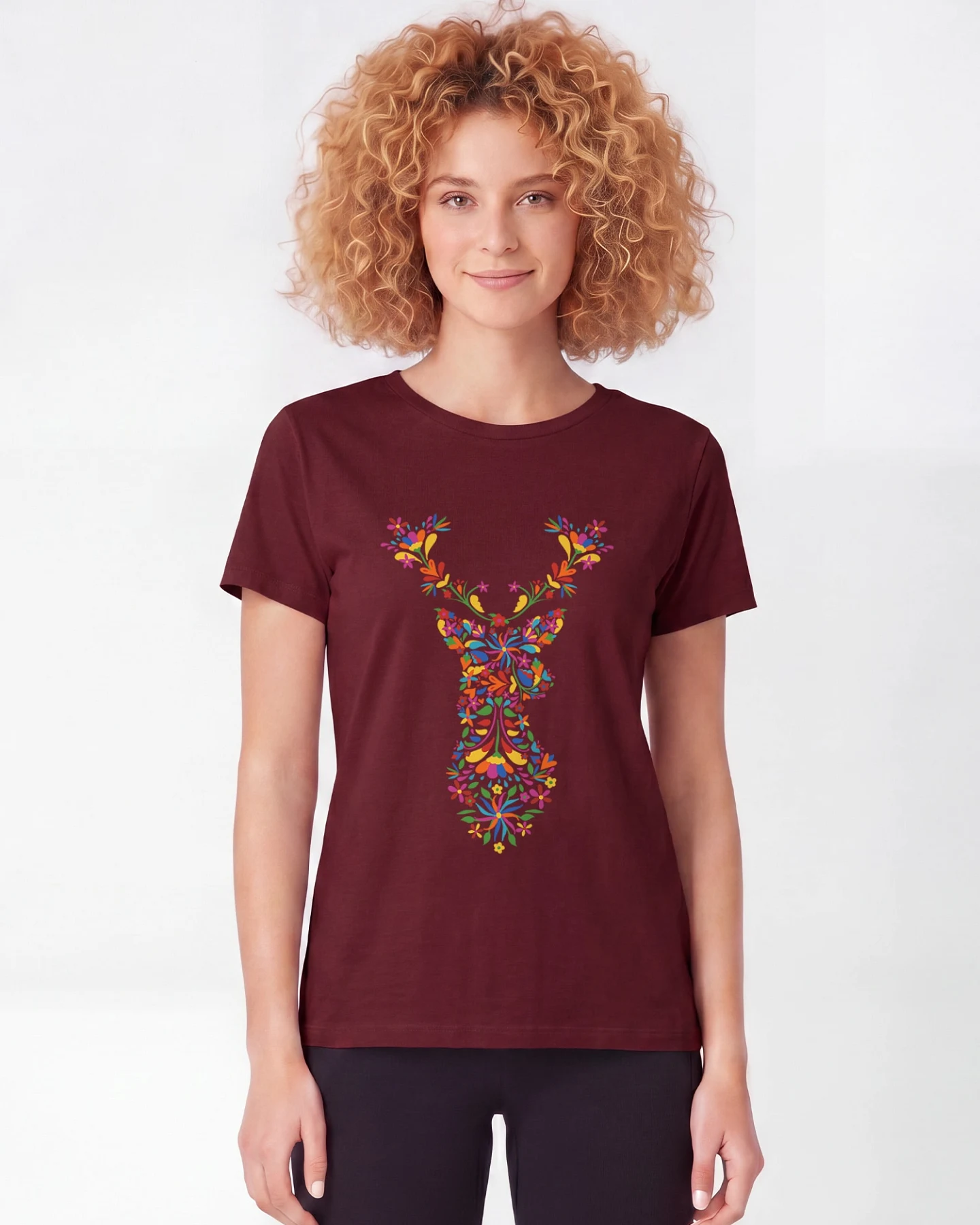 Watapparel T-Shirt Floral Deer – Ansicht 2
