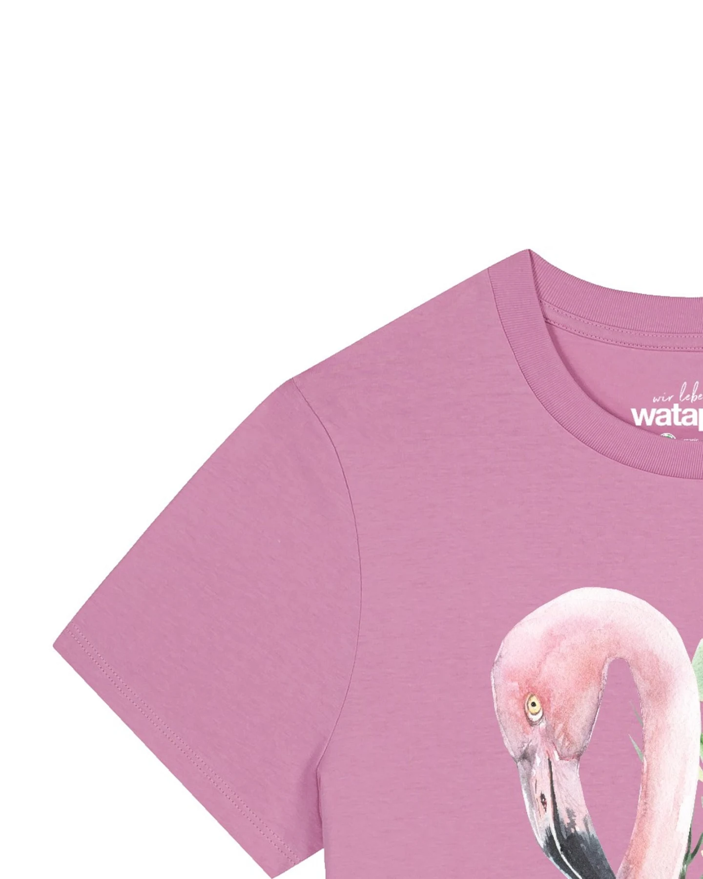 Watapparel T-Shirt Flamingo Mit Blumen – Ansicht 3