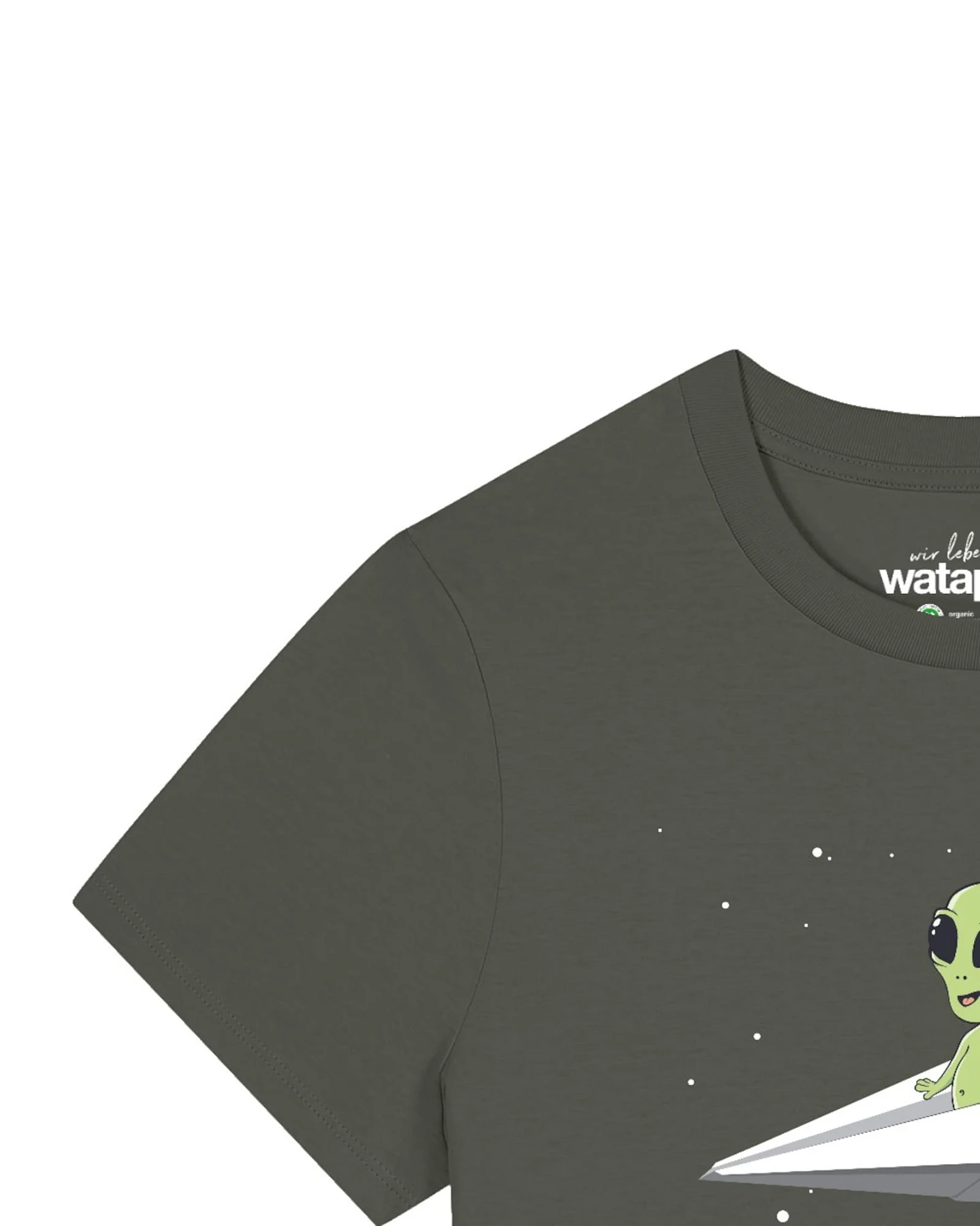 Watapparel T-Shirt Alien On A Paper Plane – Ansicht 3