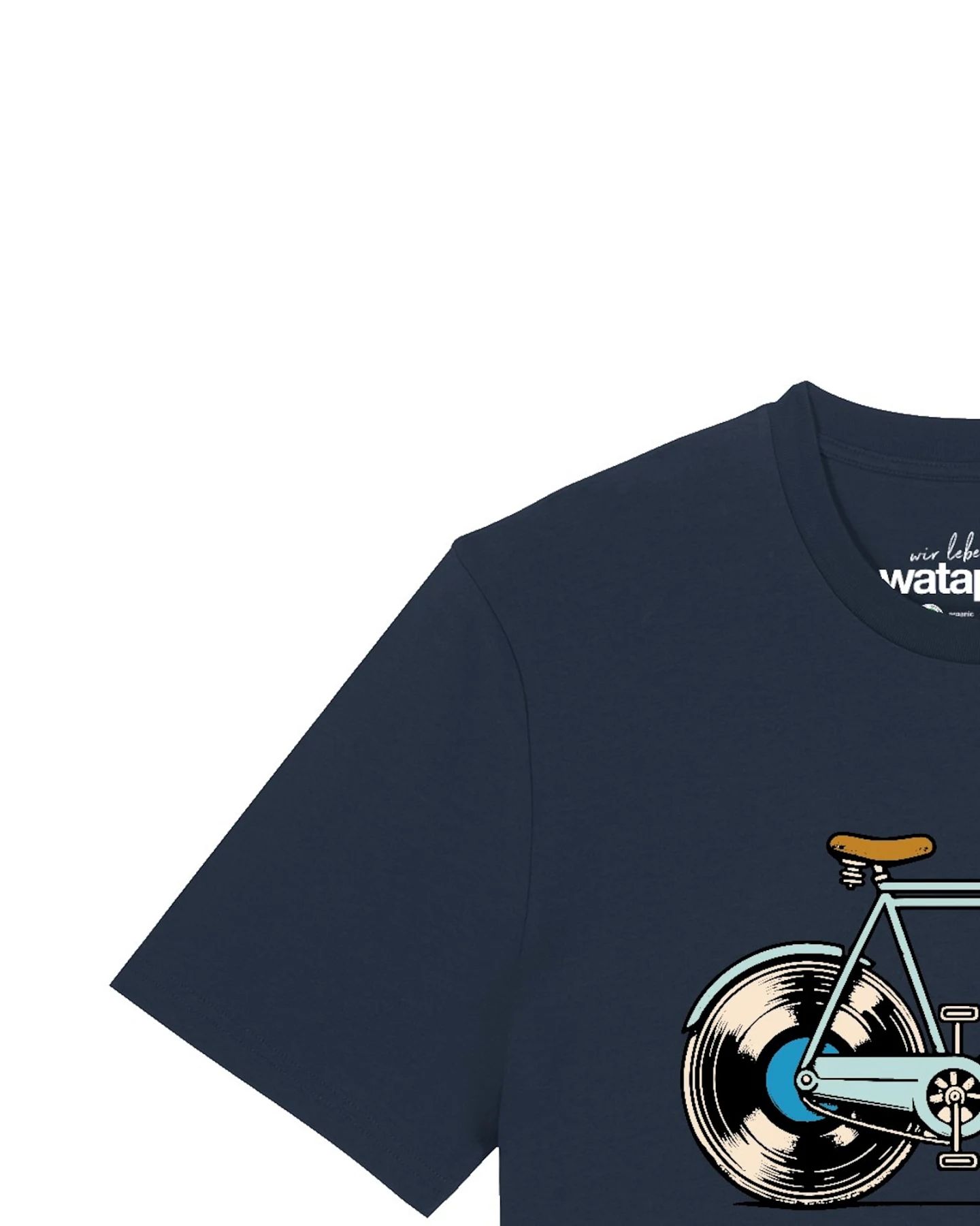 Watapparel T-Shirt Fahrrad Schallplatte – Ansicht 3