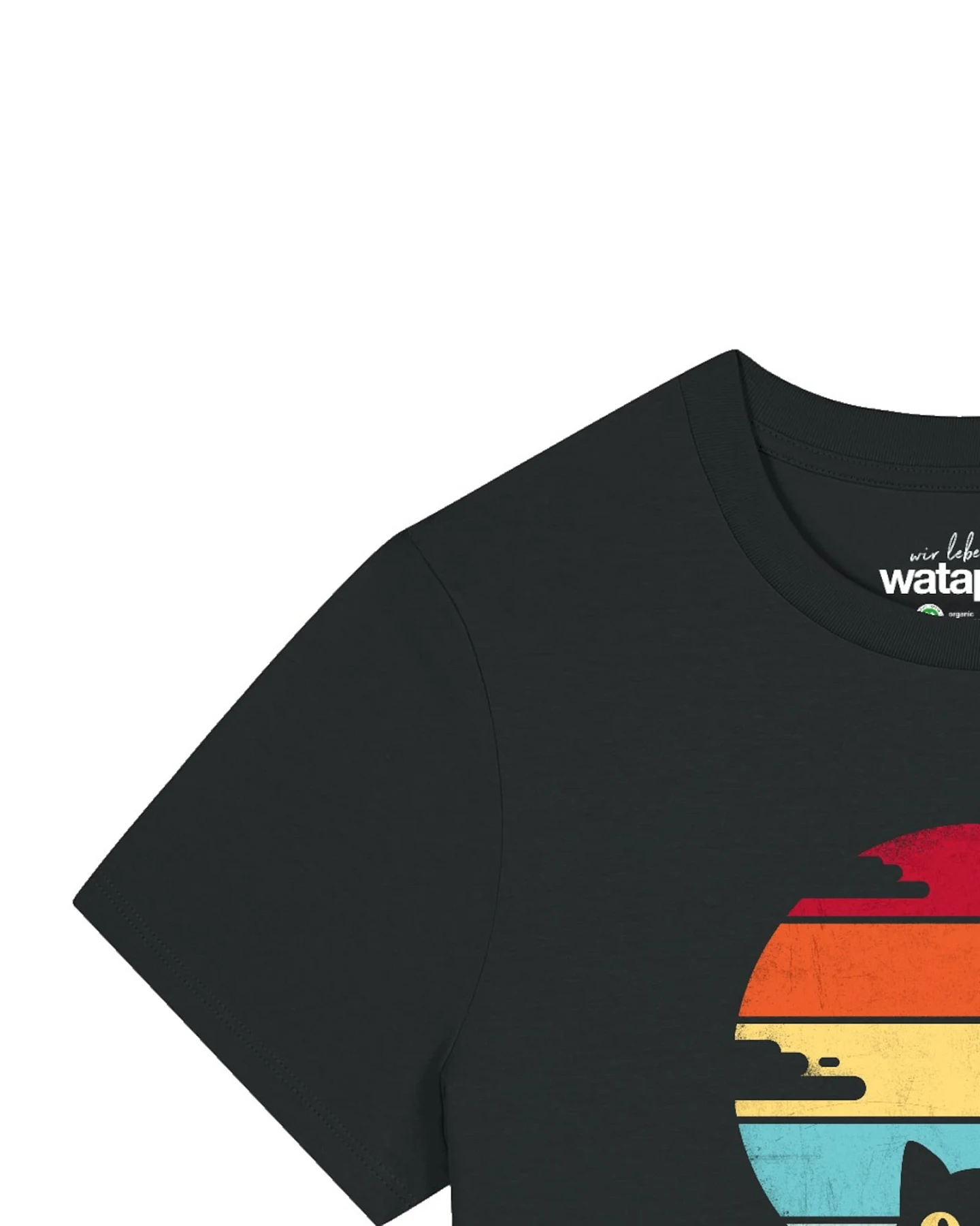 Watapparel T-Shirt Retro Sunset Cat – Ansicht 3