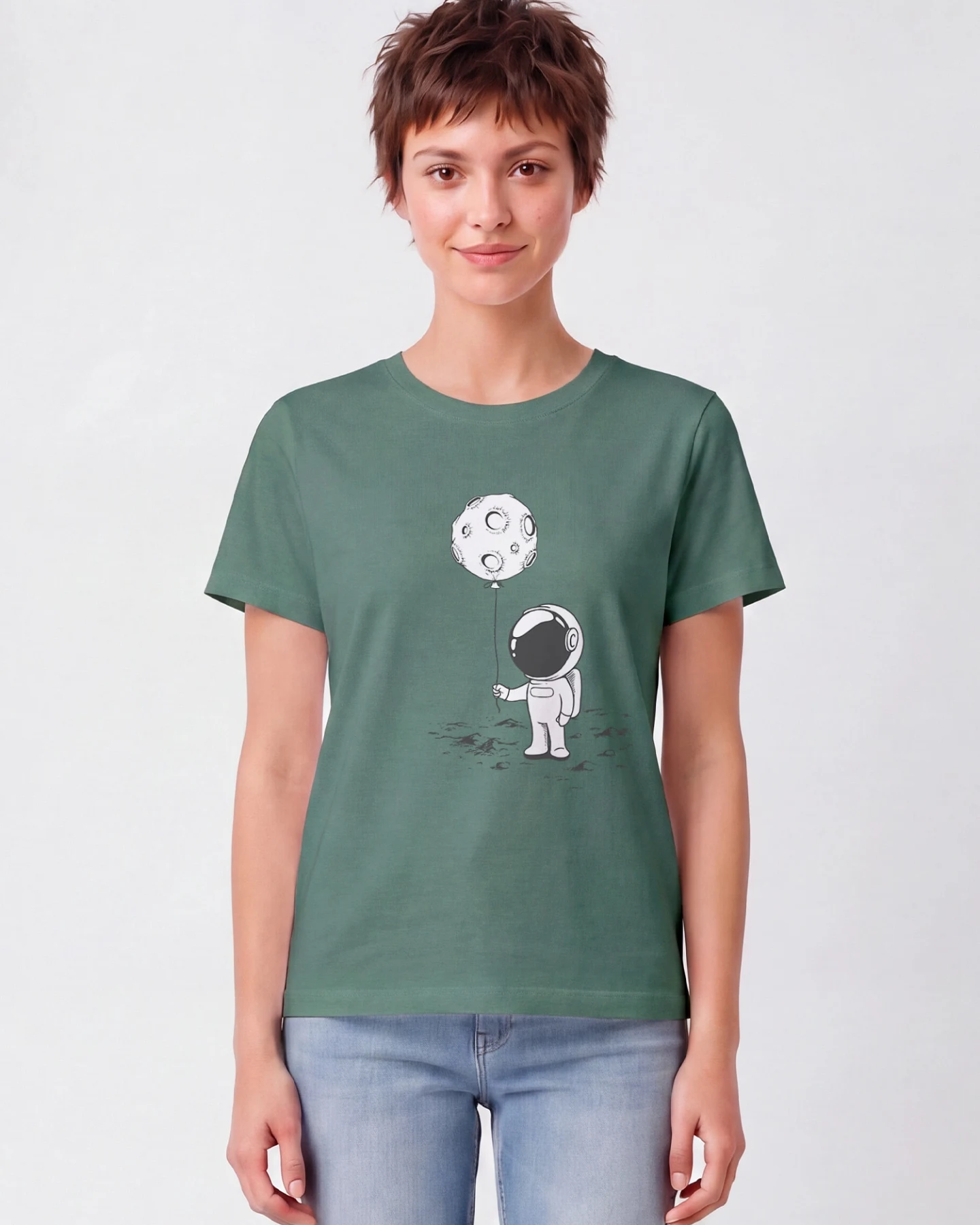 Watapparel T-Shirt Kleiner Astronaut Mit Luftballon – Ansicht 2