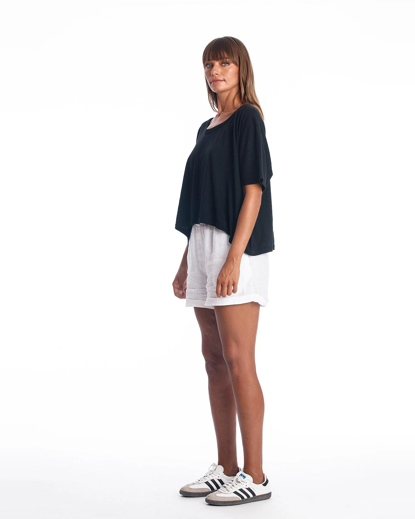 RAVENS VIEW IBIZA Damen vegan Top Square Schwarz – Ansicht 2