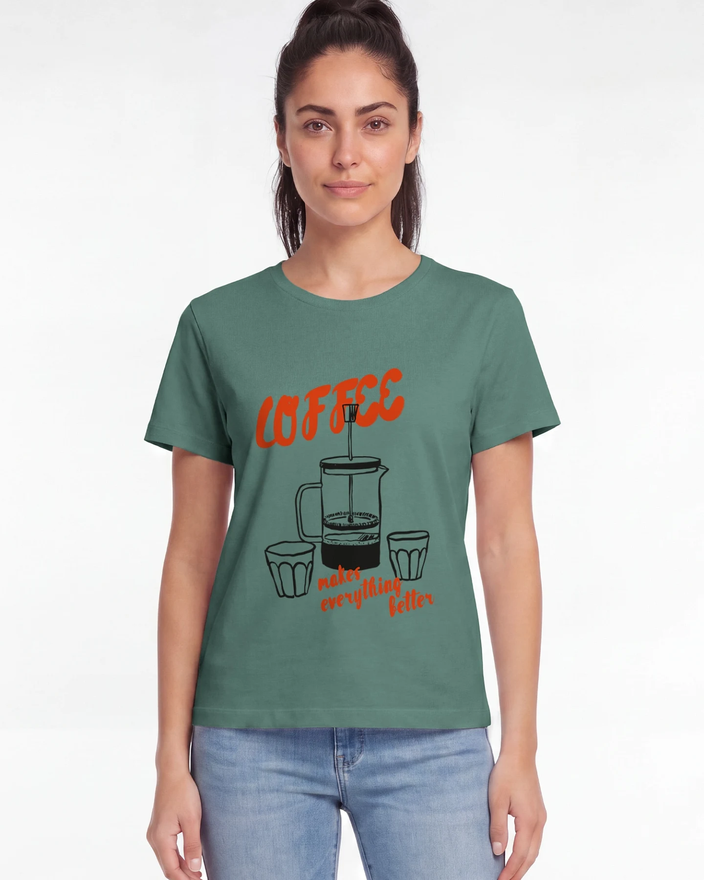 Watapparel T-Shirt Coffee Makes Everything Better – Ansicht 2